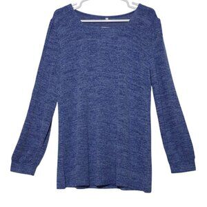 Alishebuy Womens Blue Long Sleeve Top XL Cotton/Polyester Blend. NWT.